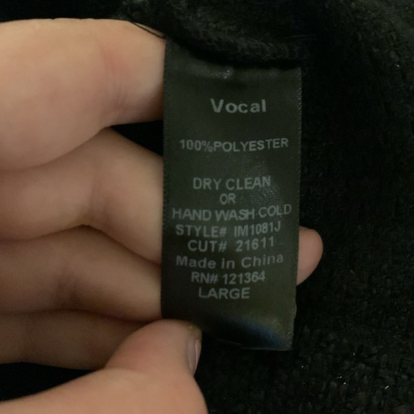 Vocal USA casual black jacket with fringe - Picture 6 of 6